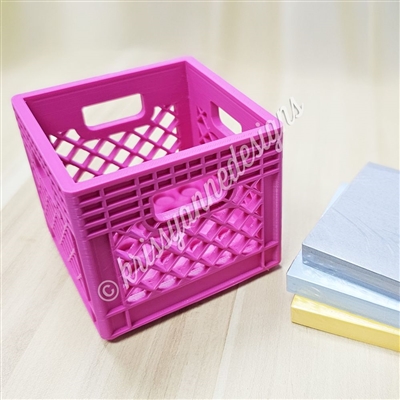Sticky Note Milk Crate | Pink