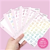 Mini Embossed Sticker Sheet - Doodle Weather Icons