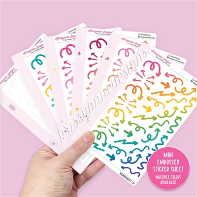 Mini Embossed Sticker Sheet - Doodle Arrows