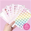 Mini Embossed Sticker Sheet - Doodle Heart Bubble