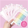 Mini Embossed Sticker Sheet - Number Circle Sampler
