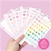 Mini Embossed Sticker Sheet - Doodle Icon Sampler
