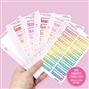 Mini Embossed Sticker Sheet - Individual Habit Trackers