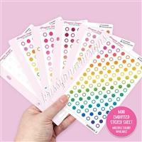 Mini Embossed Sticker Sheet - Mini Circles