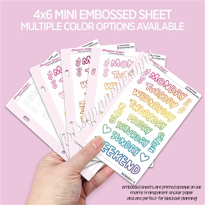 Mini Embossed Sticker Sheet | Bubble Days