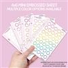 Mini Embossed Sticker Sheet | Small Scribble Circles