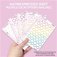 Mini Embossed Sticker Sheet | Small Scribble Circles