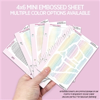Mini Embossed Sticker Sheet | Torn Edges (Grid)