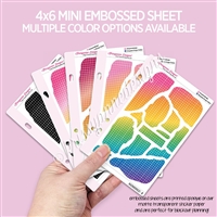 Mini Embossed Sticker Sheet | Solid Torn Edges (Grid)