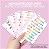 Mini Embossed Sticker Sheet | Serif Months