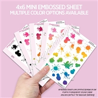 Mini Embossed Sticker Sheet | Small Paint Splatters