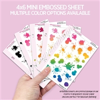 Mini Embossed Sticker Sheet | Small Paint Splatters