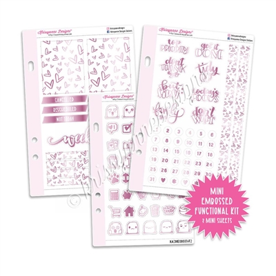 Mini Embossed Functional Kit - Pink