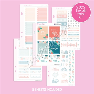 Mini Planner Kit | 2022 August Floral