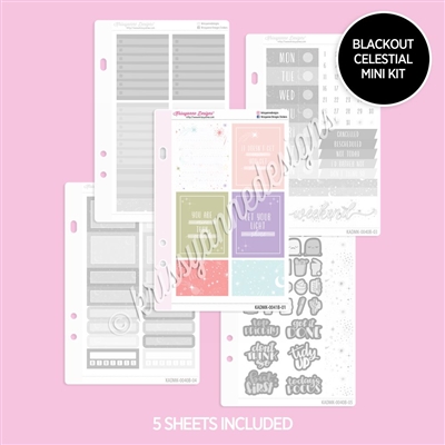 Mini Blackout Planner Kit | 2023 February Celestial