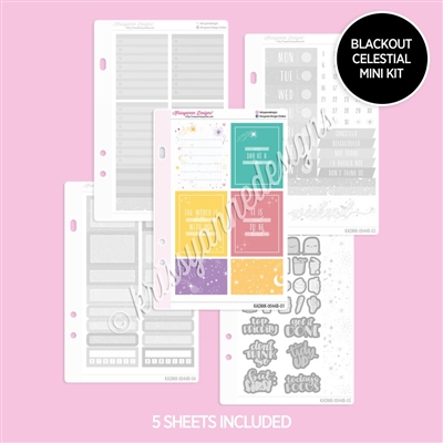 Mini Blackout Planner Kit | 2023 April Celestial