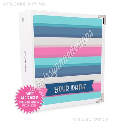 Mini KAD Sticker Binder - 2021 July Stripes