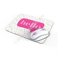 Rectangle Mouse Pad - Hello