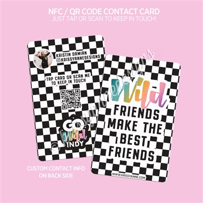 NFC Contact Card | Wild Friends B&W (GW Indy)