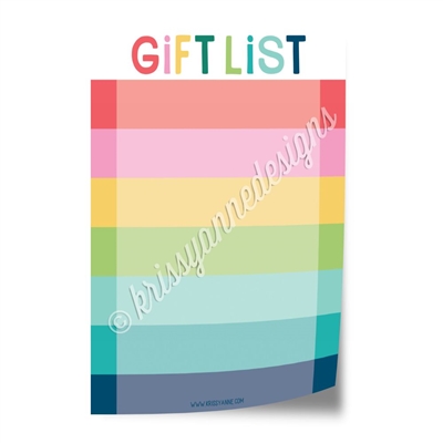 4x6" Note Pad - Holiday Gift List