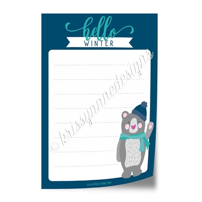 4x6" Note Pad - Hello Winter