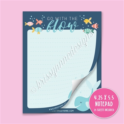 4x6" Note Pad - Go with the Flow