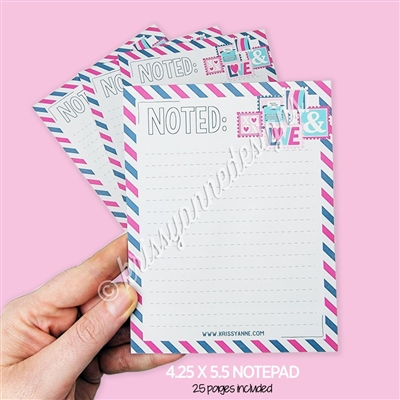 25 Page Notepad | Sending Love