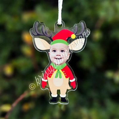 Acrylic Ornament | Custom Christmas Reindeer