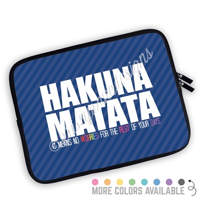 One Sided Zippered Planner Pouch - Hakuna Matata