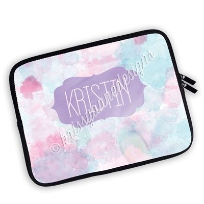 One Sided Zippered Personalized Planner Pouch - Watercolor