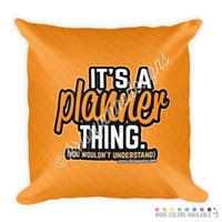 18x18 Throw Pillow - Planner Thing