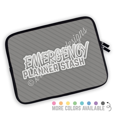 One Sided Zippered Planner Pouch - Emergency Planner Stash