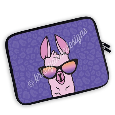 Zippered Planner Pouch - Sunset Llama