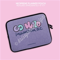Zippered Planner Pouch | GO Wild DC Purple