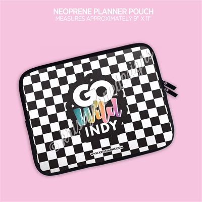 Zippered Planner Pouch | 2025 GO Wild B&W (Indy)