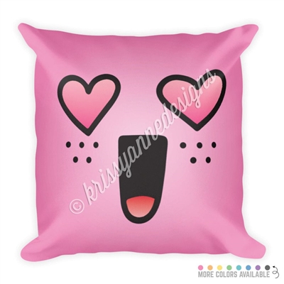 18x18 Throw Pillow - Heart Eye Steve