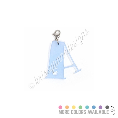 Acrylic Bubble Letter Initial Charm