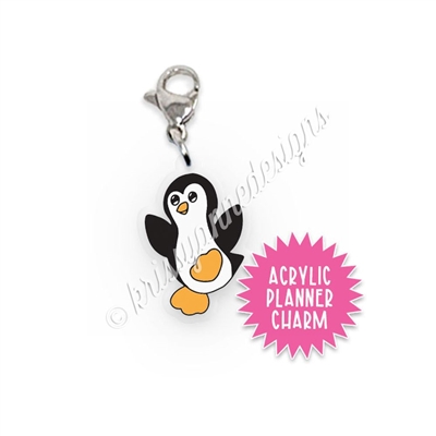 Acrylic Planner Charm - Winter Penguin