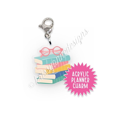 Acrylic Planner Charm - Book Stack