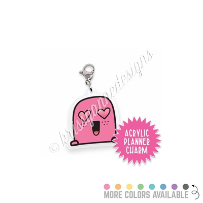 Acrylic Planner Charm - Heart Eye Steve