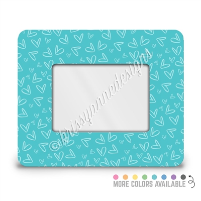 Rectangle Picture Frame - 4x6 - Neutral Doodle Hearts