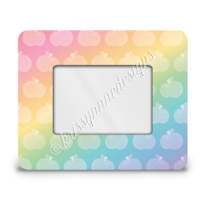 Rectangle Picture Frame - 4x6 - Rainbow Apples