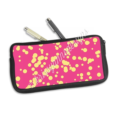 One Sided Zippered Pen Pouch - Splatter