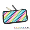 One Sided Zippered Pen Pouch - Rainbow Stripes