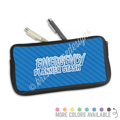 One Sided Zippered Pen Pouch - Emergency Planner Stash