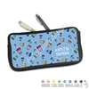 One Sided Zippered Pen Pouch - Coffee Doodles