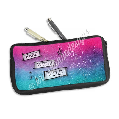 One Sided Zippered Pen Pouch - Keep Austin Wild