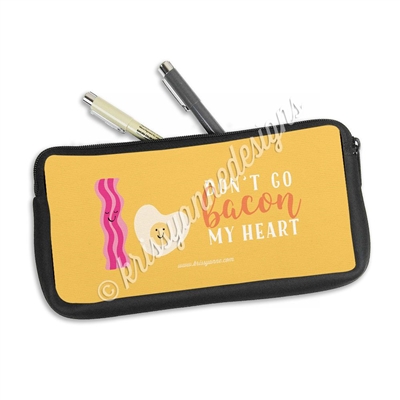 Zippered Pen Pouch - Bacon My Heart