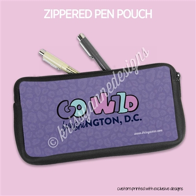 Zippered Pen Pouch | GO Wild DC Purple