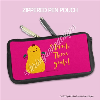 Zippered Pen Pouch | Squash Those Goals